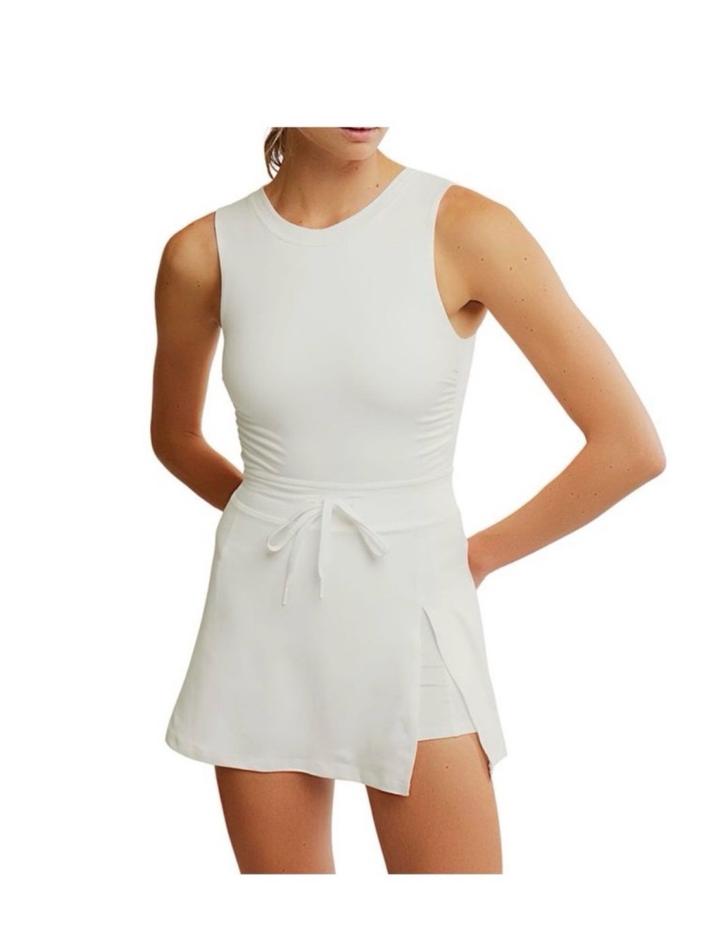 Free People Easy Does It White Sleeveless Dress